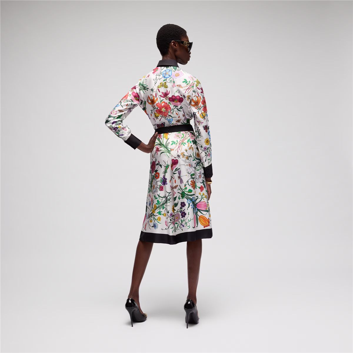 Printed silk pants-GUCCI-Verso