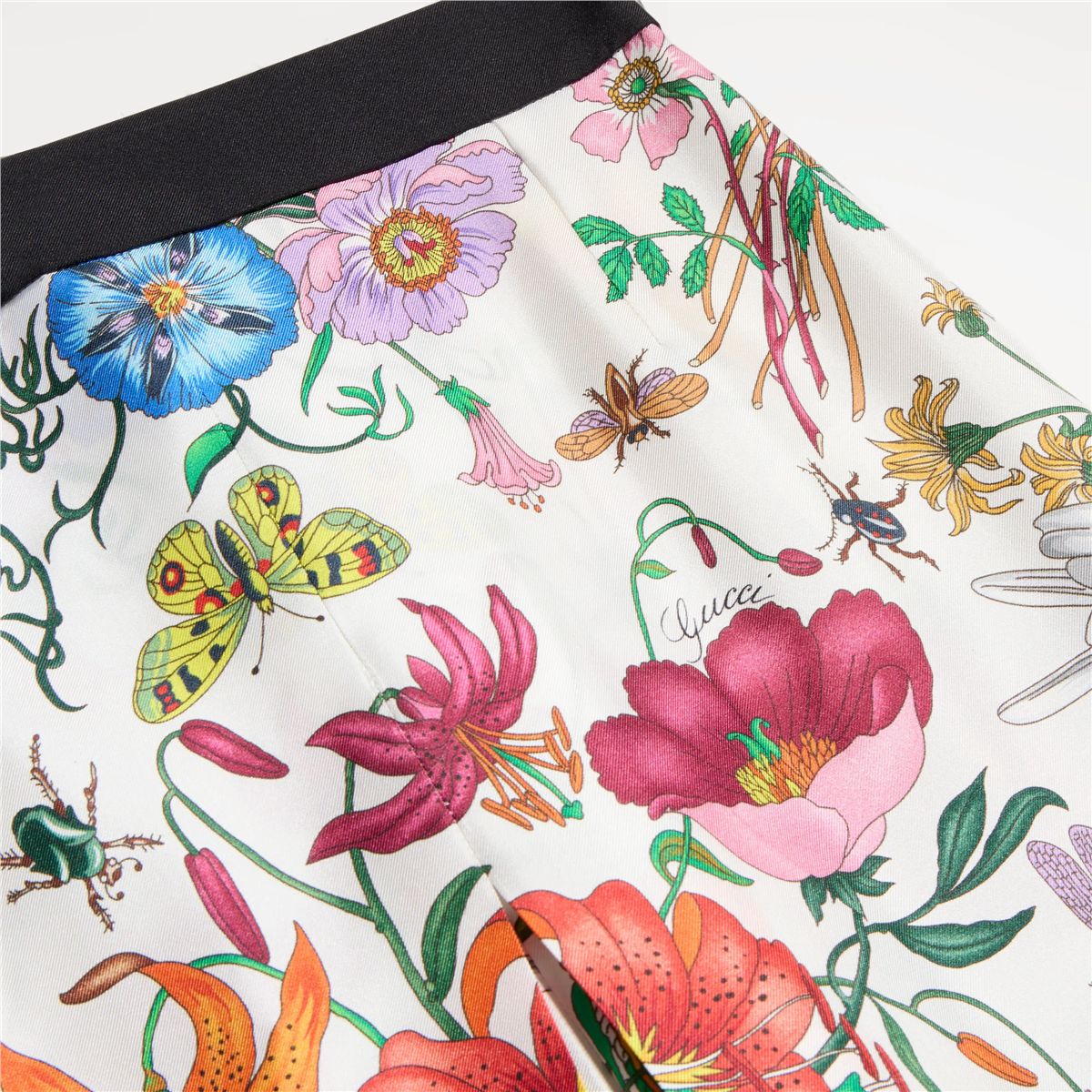 Printed silk pants-GUCCI-Verso