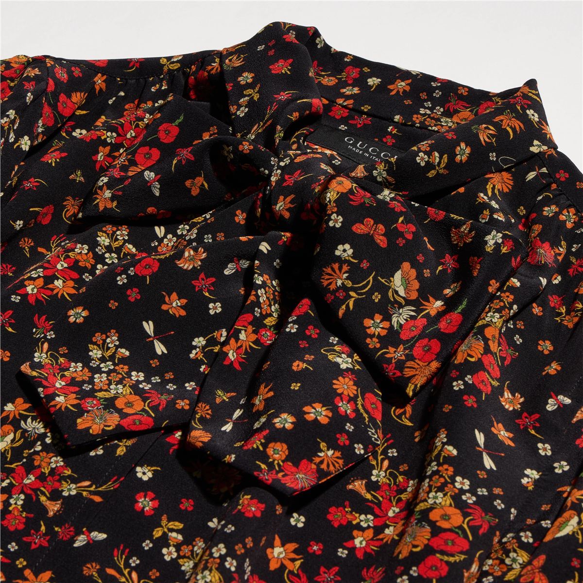 Printed silk shirt-GUCCI-Verso