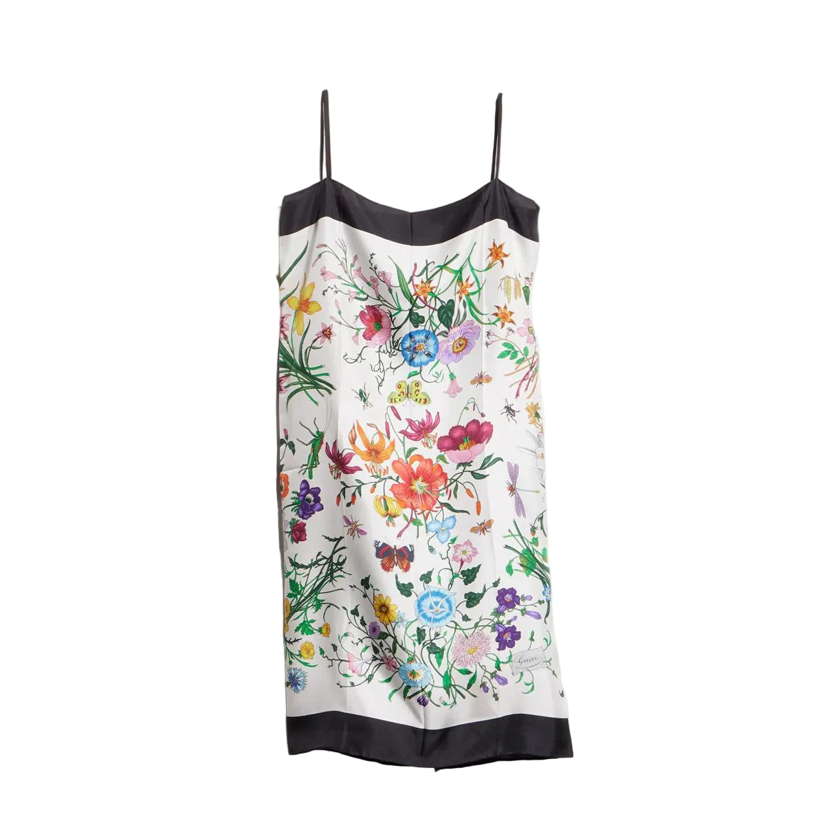Printed silk twill dress-GUCCI-313480-40-Verso