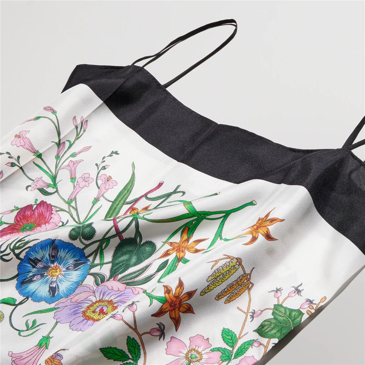 Printed silk twill dress-GUCCI-Verso