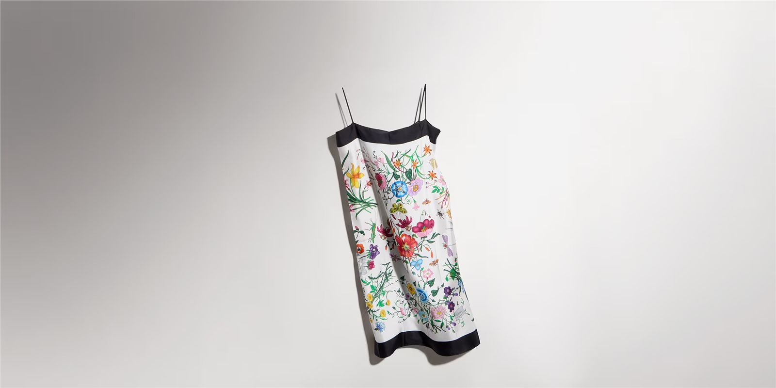 Printed silk twill dress-GUCCI-Verso