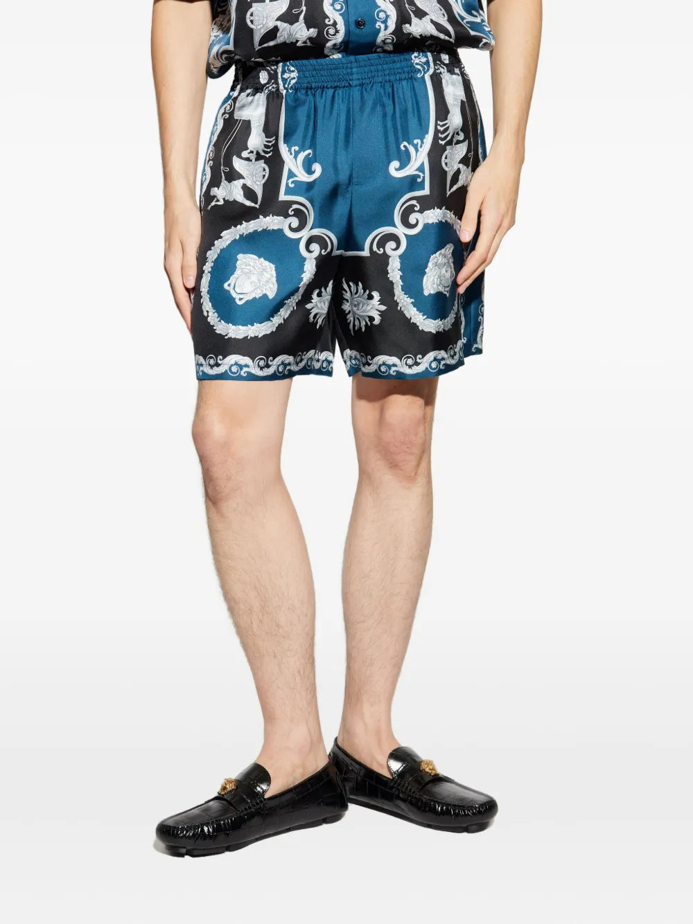 La coupe des dieux silk shorts-VERSACE-Verso