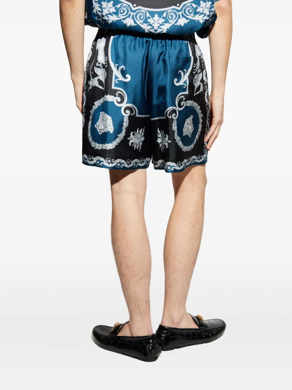 La coupe des dieux silk shorts-VERSACE-Verso