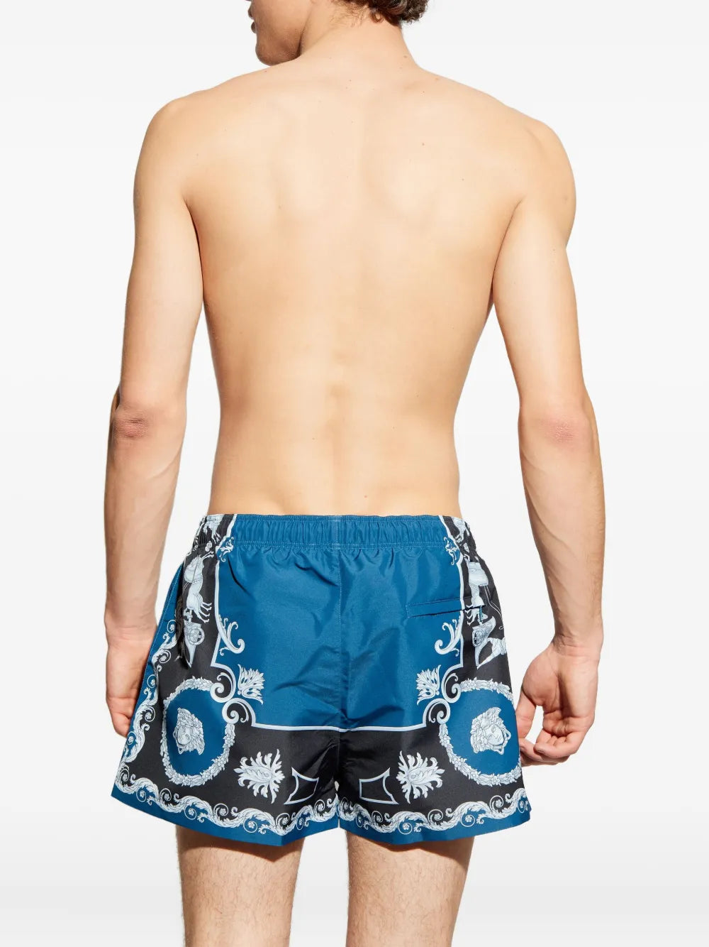 Printed swim shorts-VERSACE-Verso