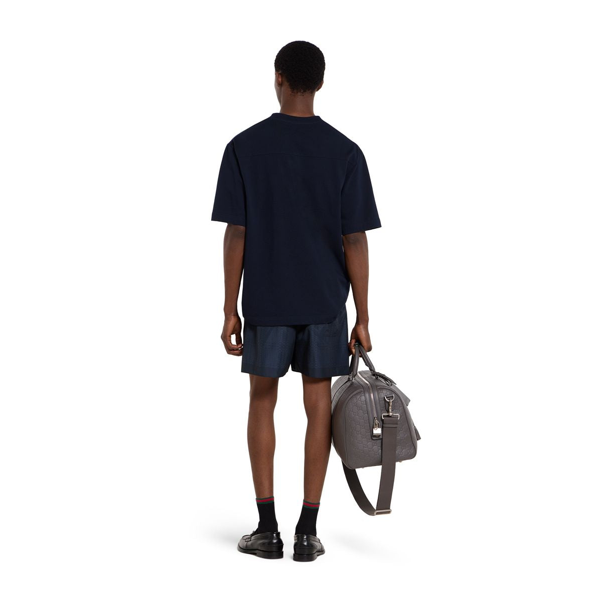 Printed technical poplin swim shorts-GUCCI-Verso