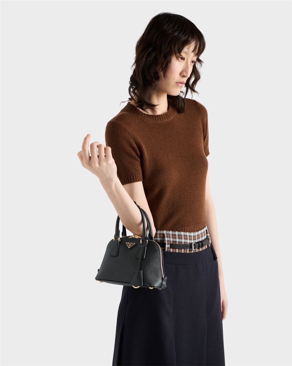 promenade mini saffiano leather bag-PRADA-Verso