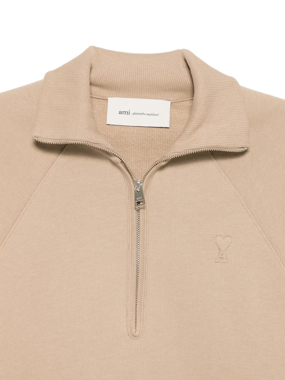 Quarter-zip raglan-sleeve sweatshirt-AMI-Verso