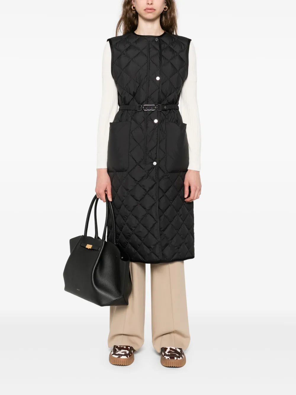 Quilted belted vest-MONCLER-Verso