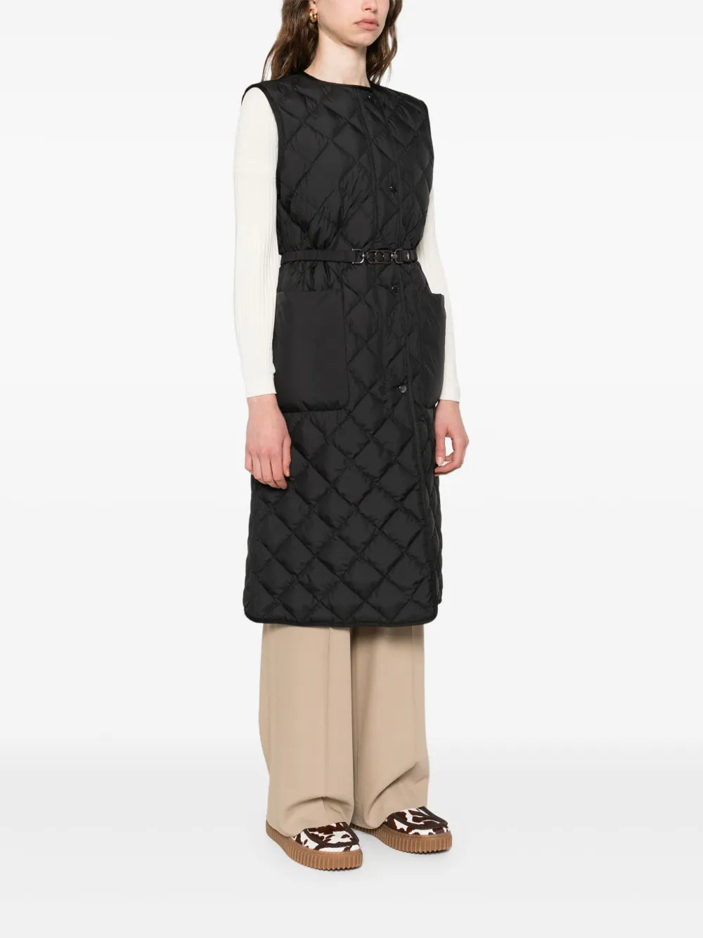 Quilted belted vest-MONCLER-Verso