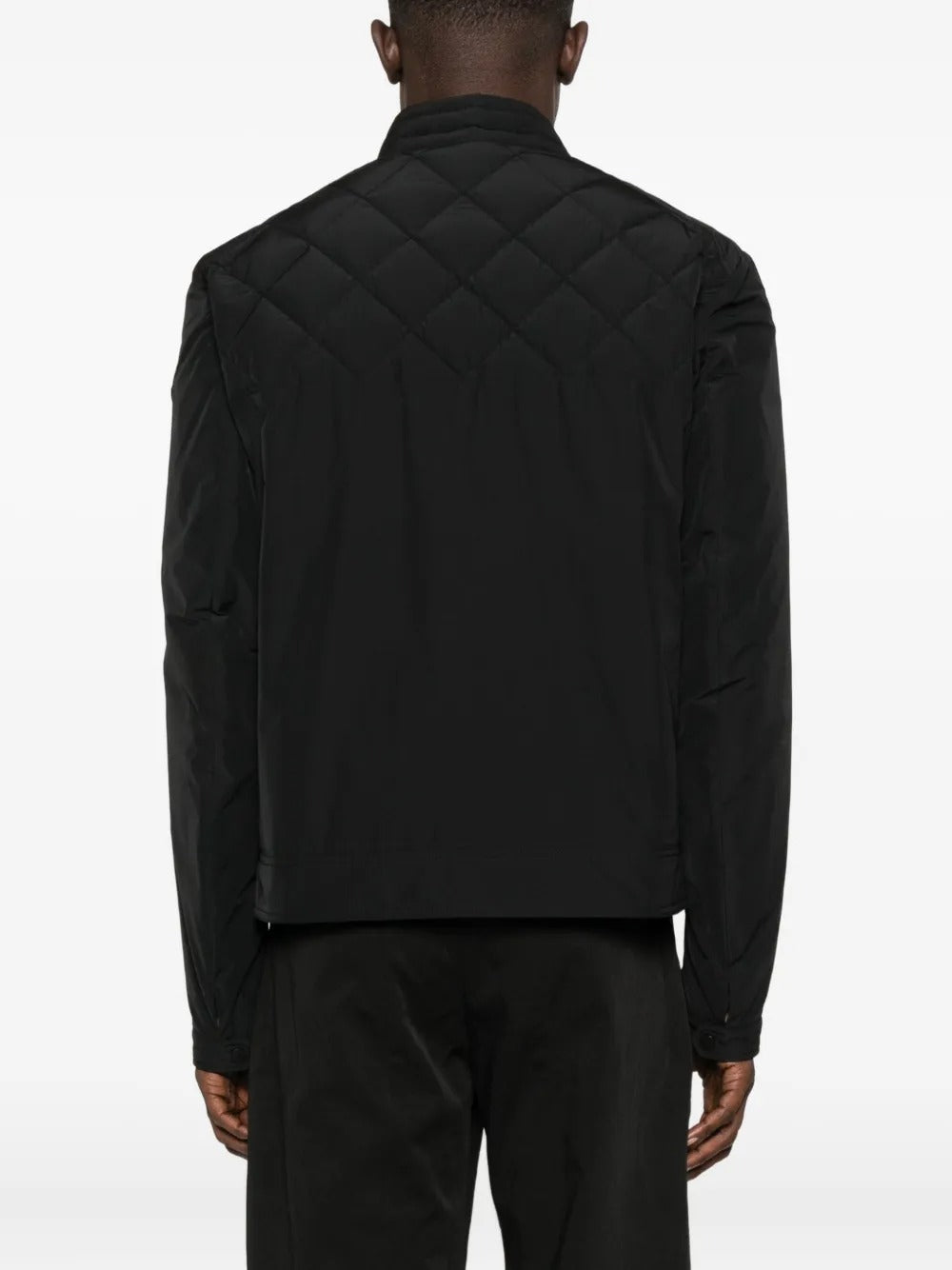 Quilted Diamond-pattern Jacket-MONCLER-Verso