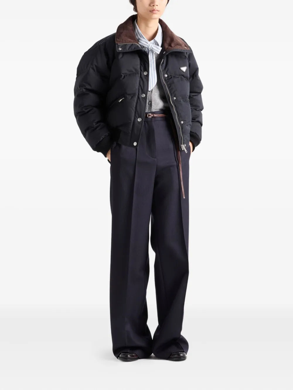 Quilted down jacket-PRADA-Verso