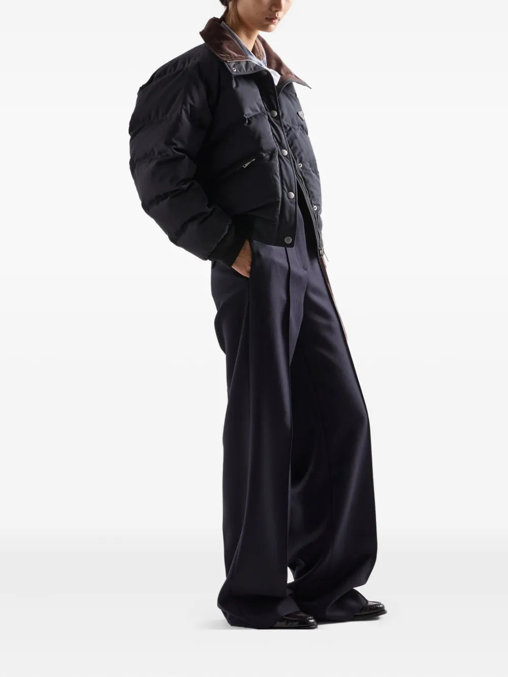 Quilted down jacket-PRADA-Verso