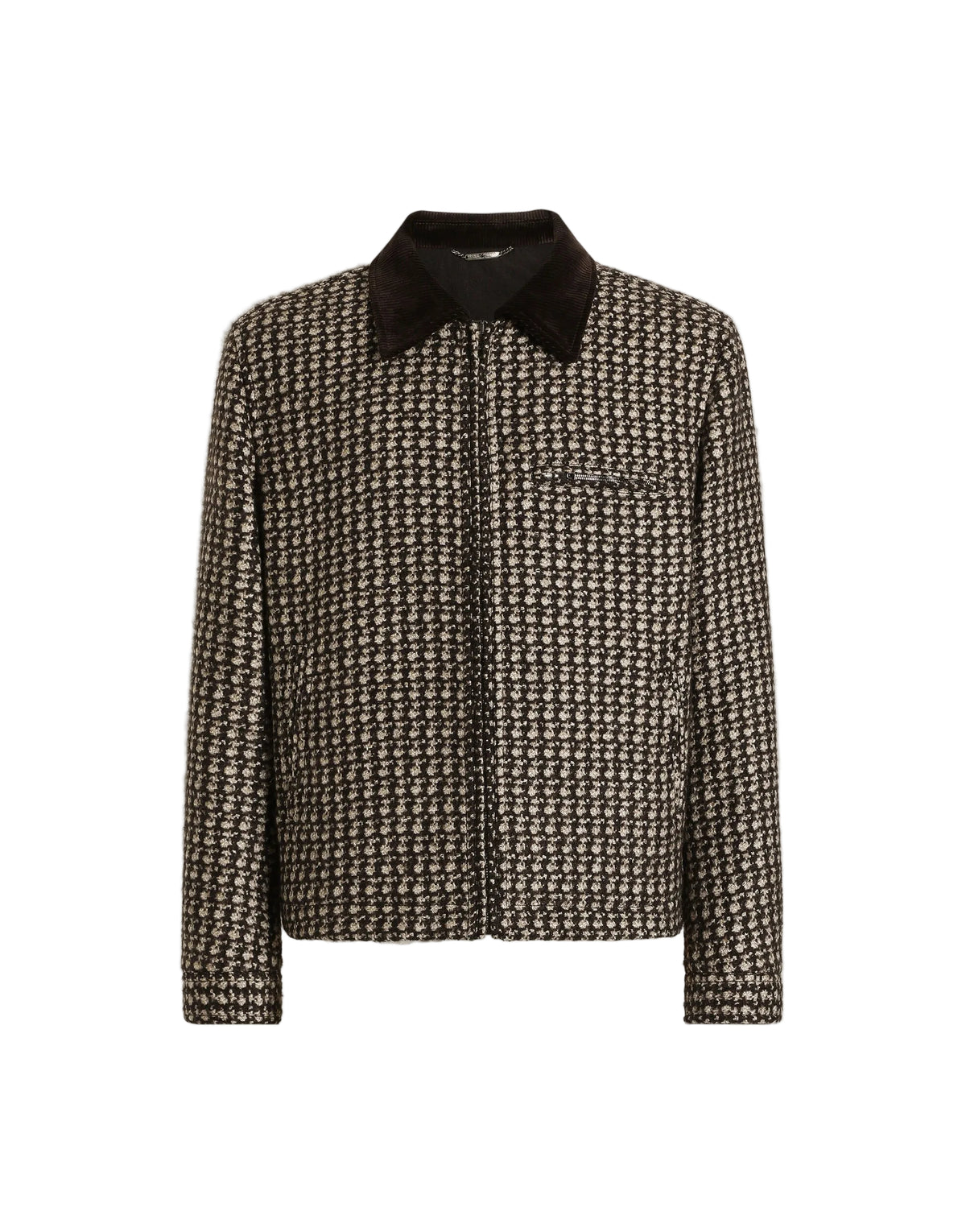 Quilted Jacket in Houndstooth-DOLCE&GABBANA-Verso
