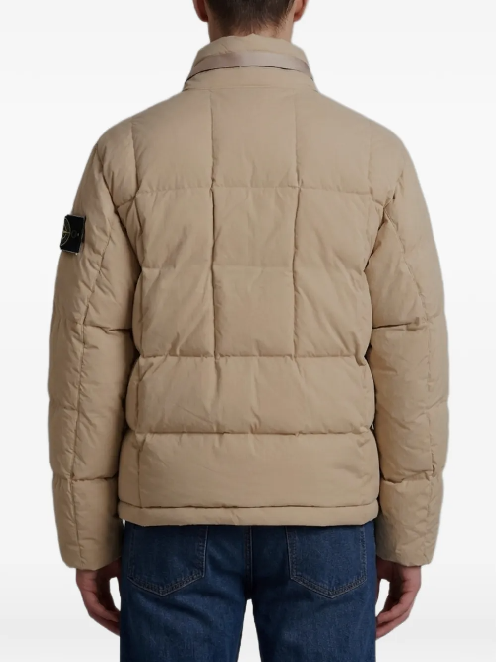 Quilted logo-patch jacket-STONE ISLAND-Verso