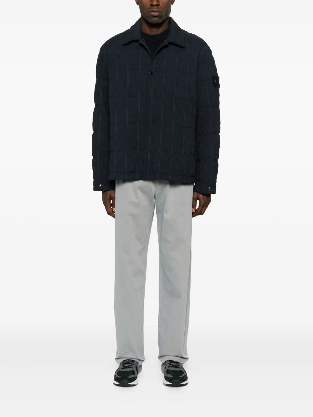 Quilted panelled jacket-STONE ISLAND-Verso