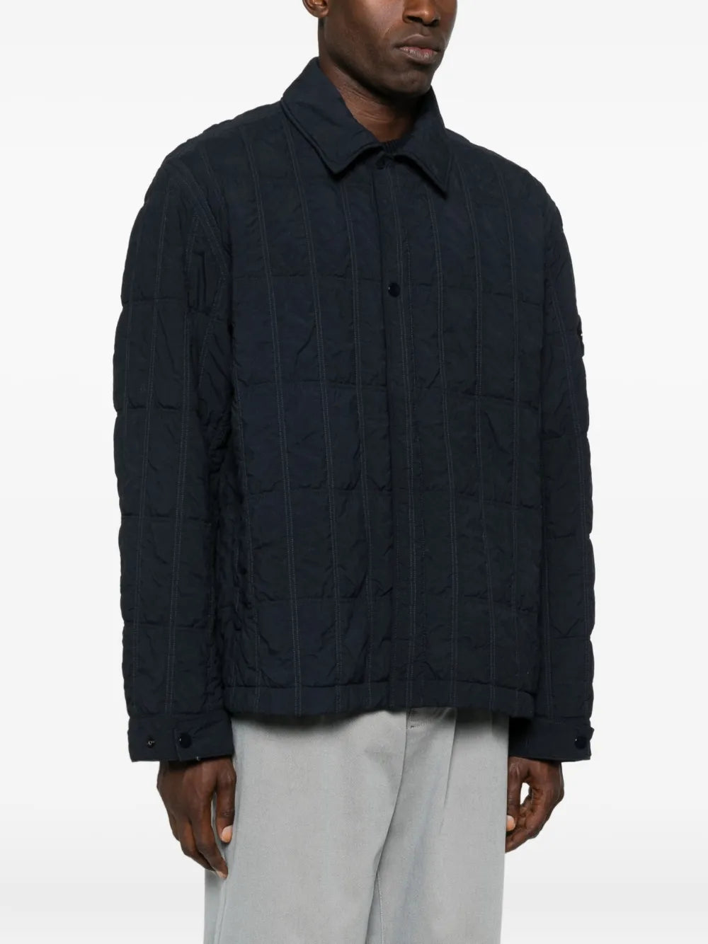 Quilted panelled jacket-STONE ISLAND-Verso