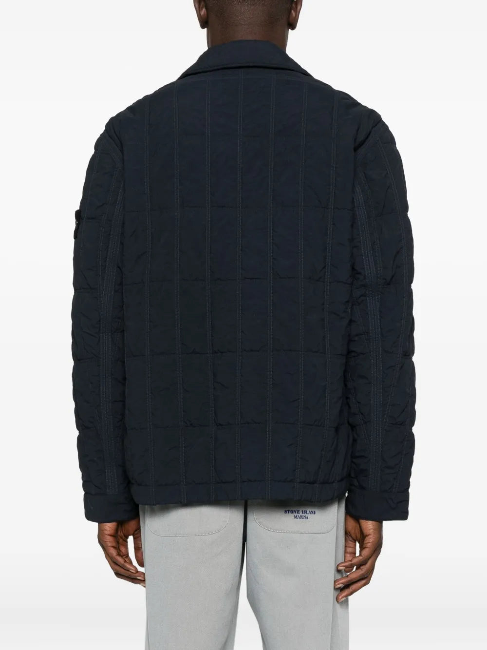 Quilted panelled jacket-STONE ISLAND-Verso