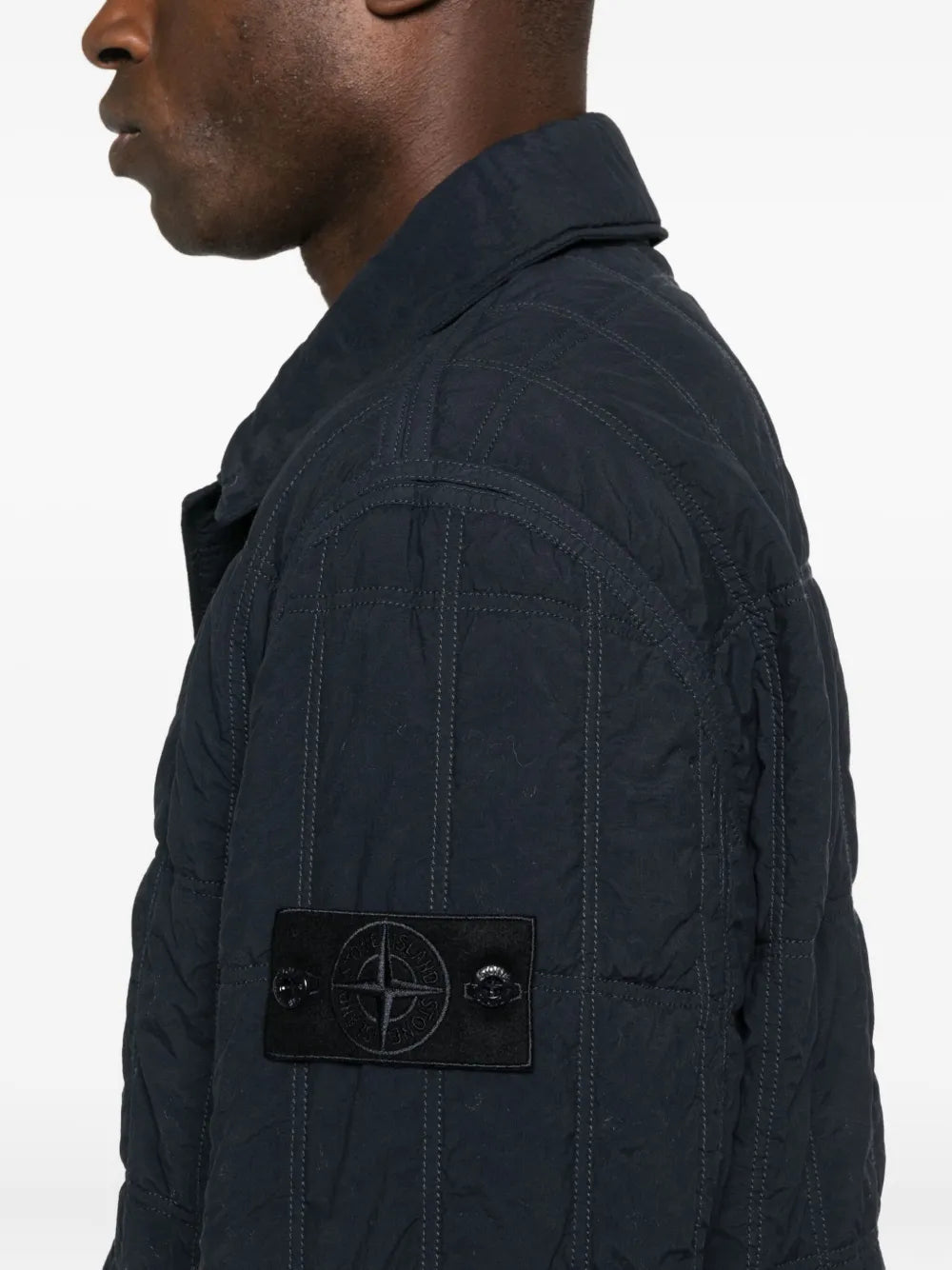 Quilted panelled jacket-STONE ISLAND-Verso