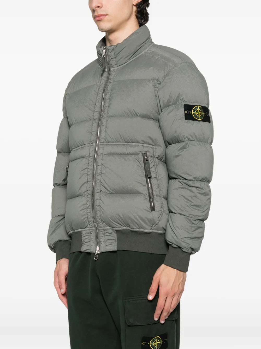 Quilted zip-front jacket-STONE ISLAND-Verso