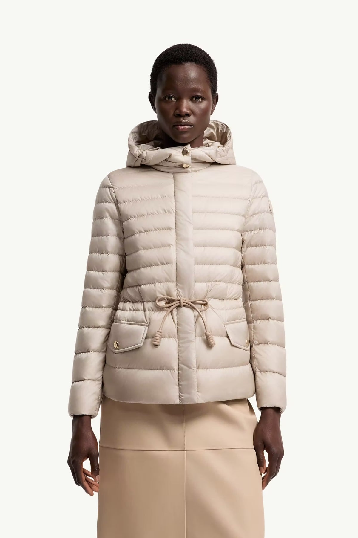 Raies Hooded Short Down Jacket-MONCLER-Verso
