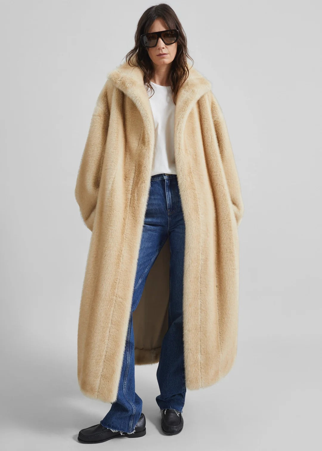 Ravello faux fur robe coat-THE FRANKIE SHOP-Verso