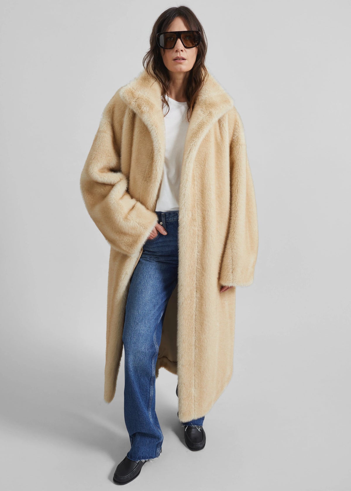 Ravello faux fur robe coat-THE FRANKIE SHOP-Verso