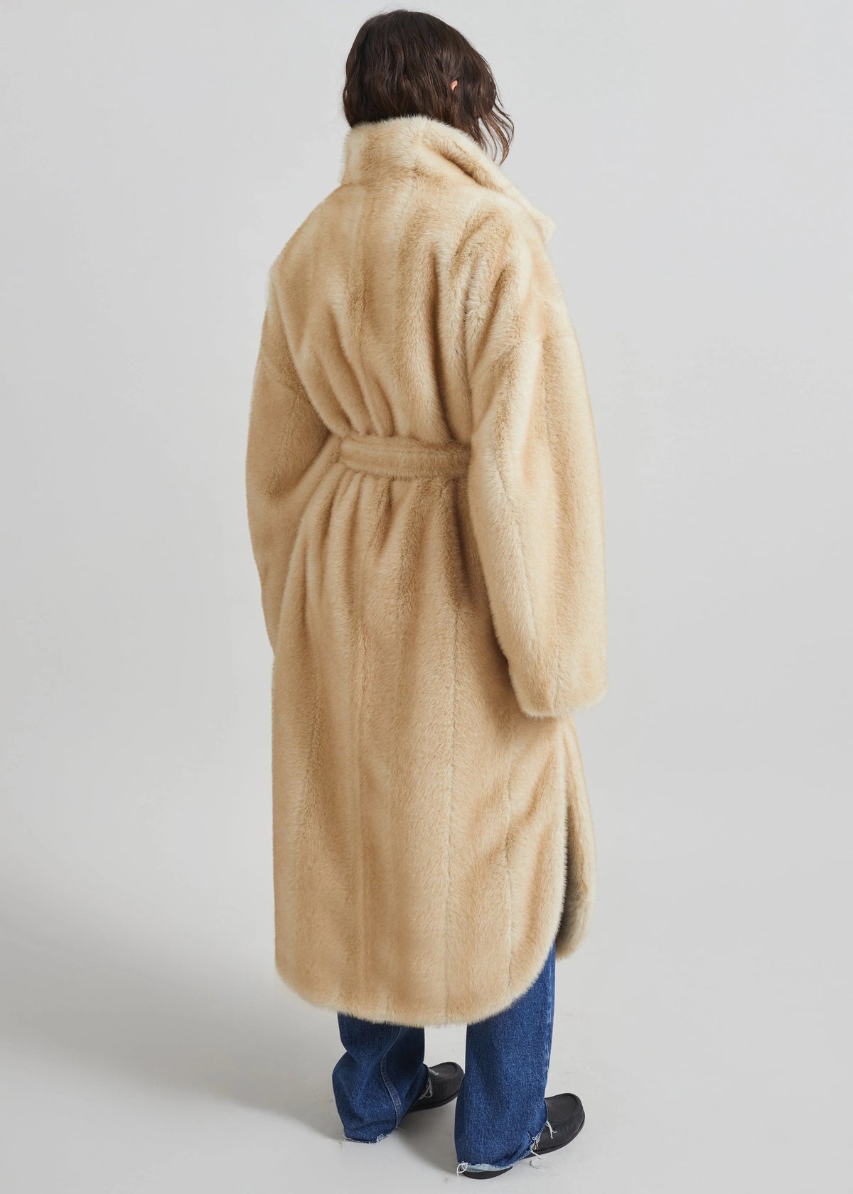 Ravello faux fur robe coat-THE FRANKIE SHOP-Verso