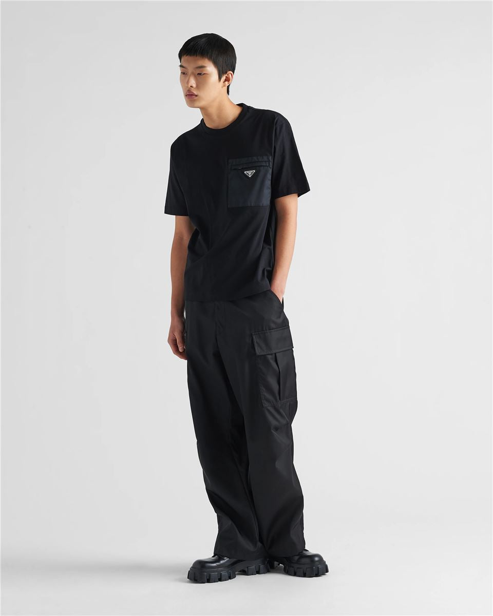 Re-nylon and jersey t-shirt-PRADA-Verso