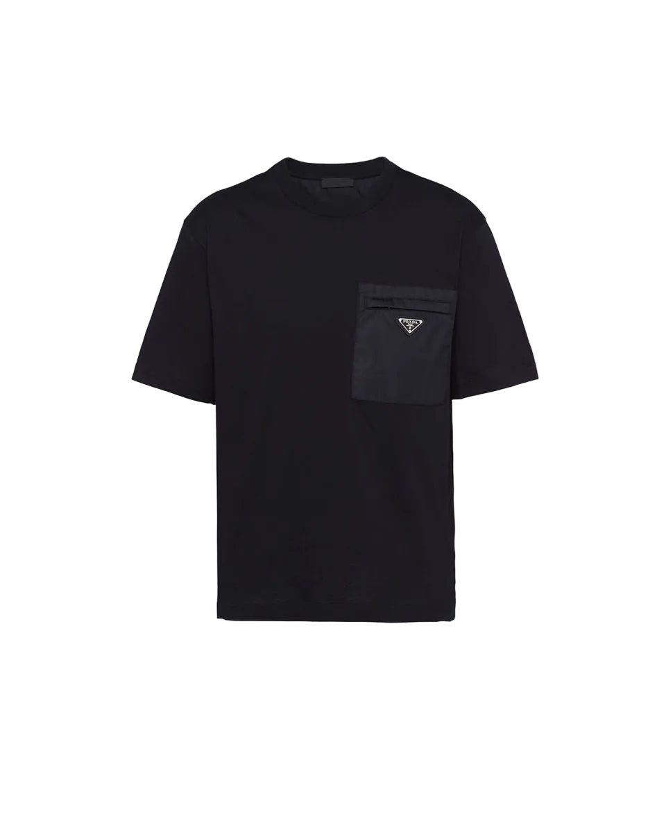 Re-nylon and jersey t-shirt-PRADA-309488-M-Verso