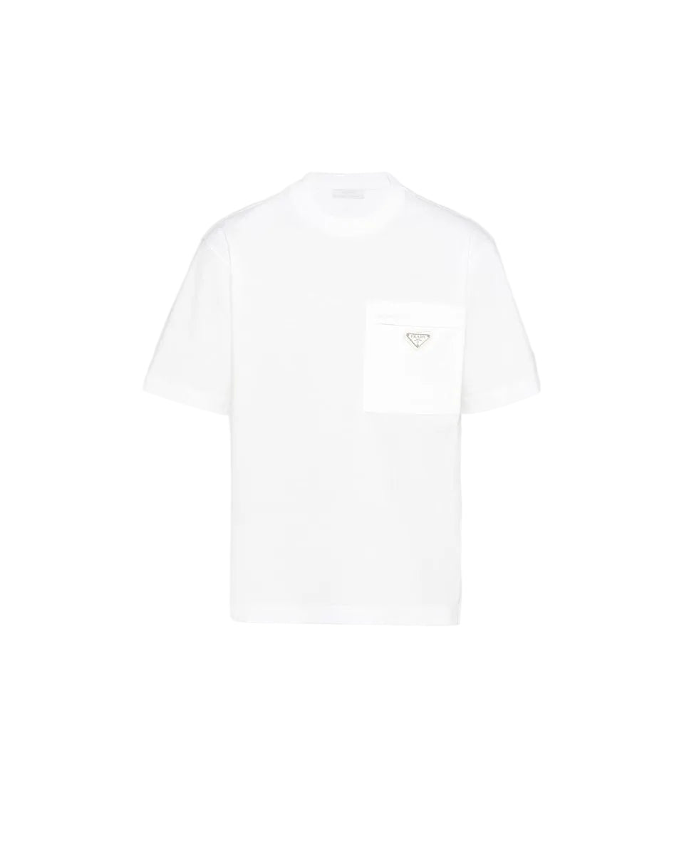 Re-nylon and jersey t-shirt-PRADA-309489-M-Verso