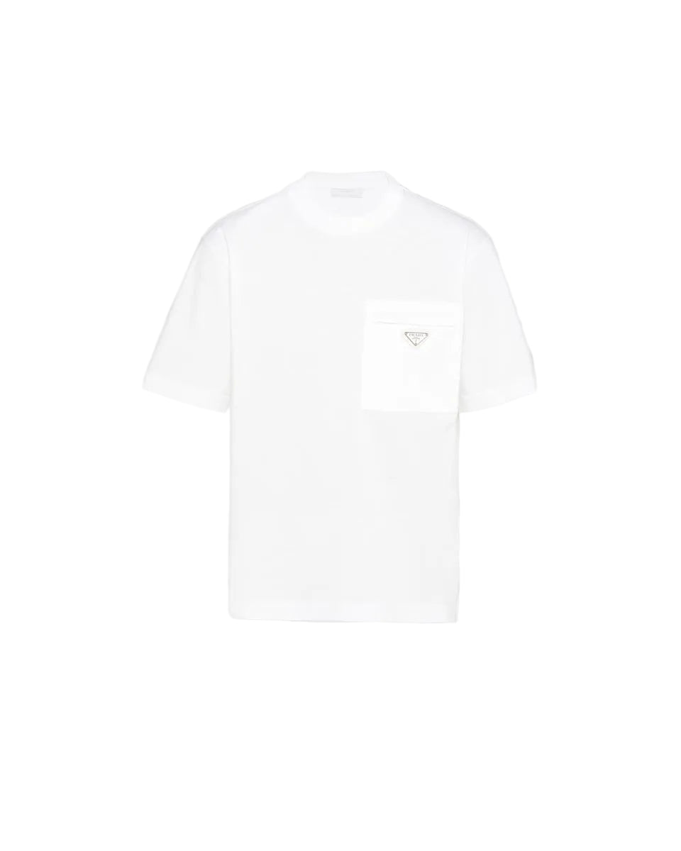 Re-nylon and jersey t-shirt-PRADA-Verso