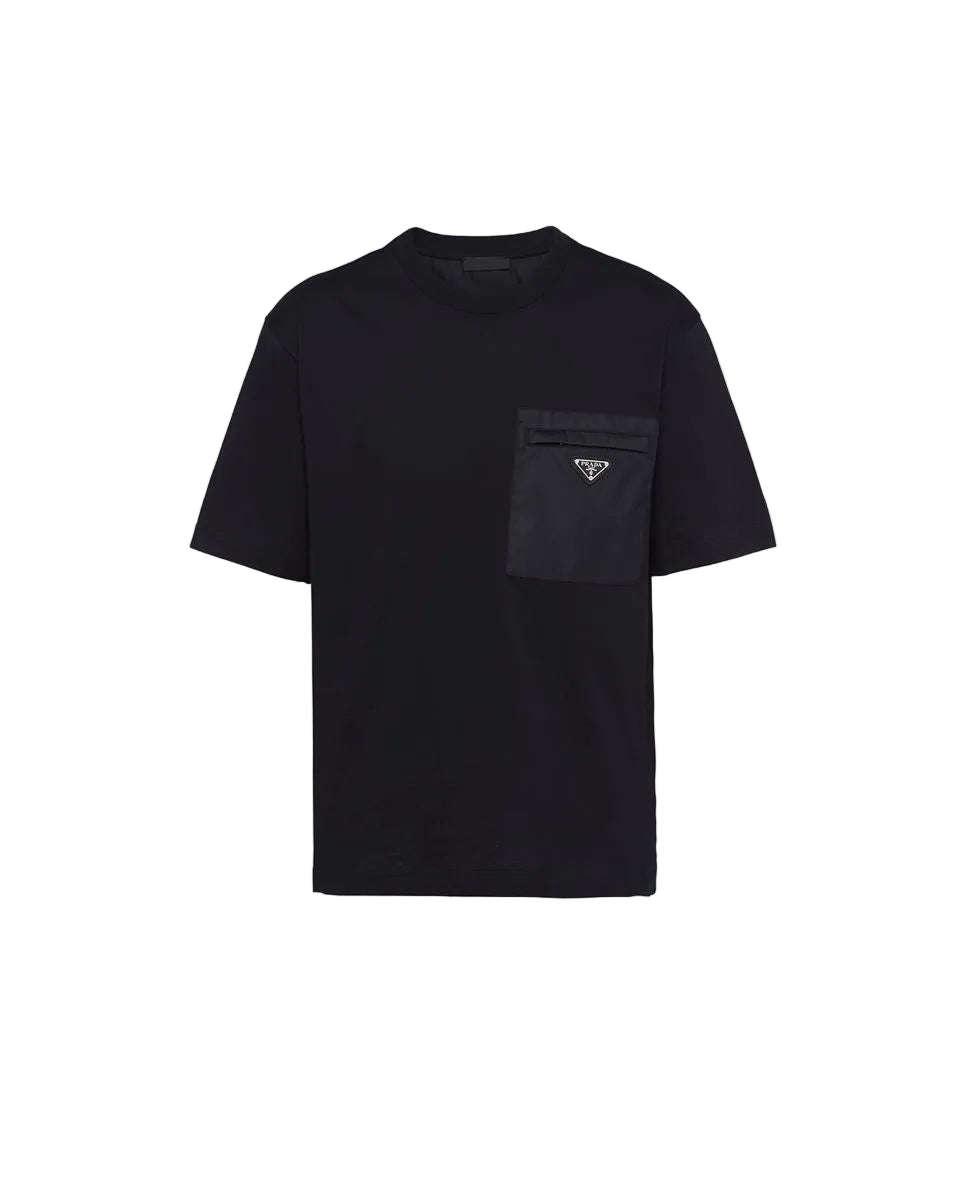 Re-nylon and jersey t-shirt-PRADA-Verso
