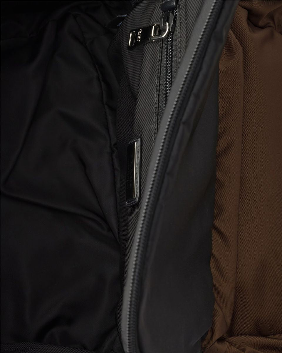 Re-Nylon and Leather Shoulder Bag-PRADA-Verso