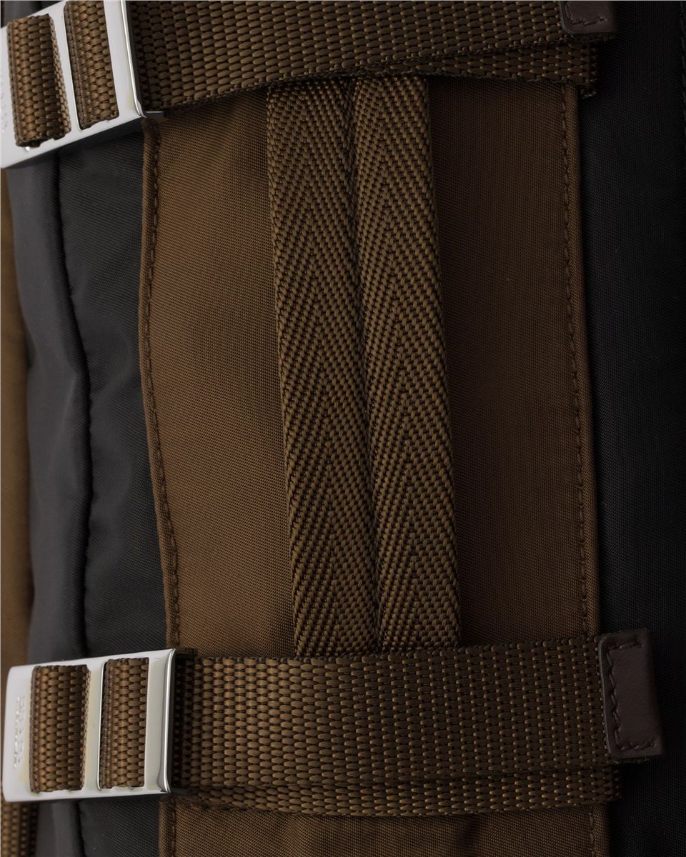 Re-Nylon and Leather Shoulder Bag-PRADA-Verso