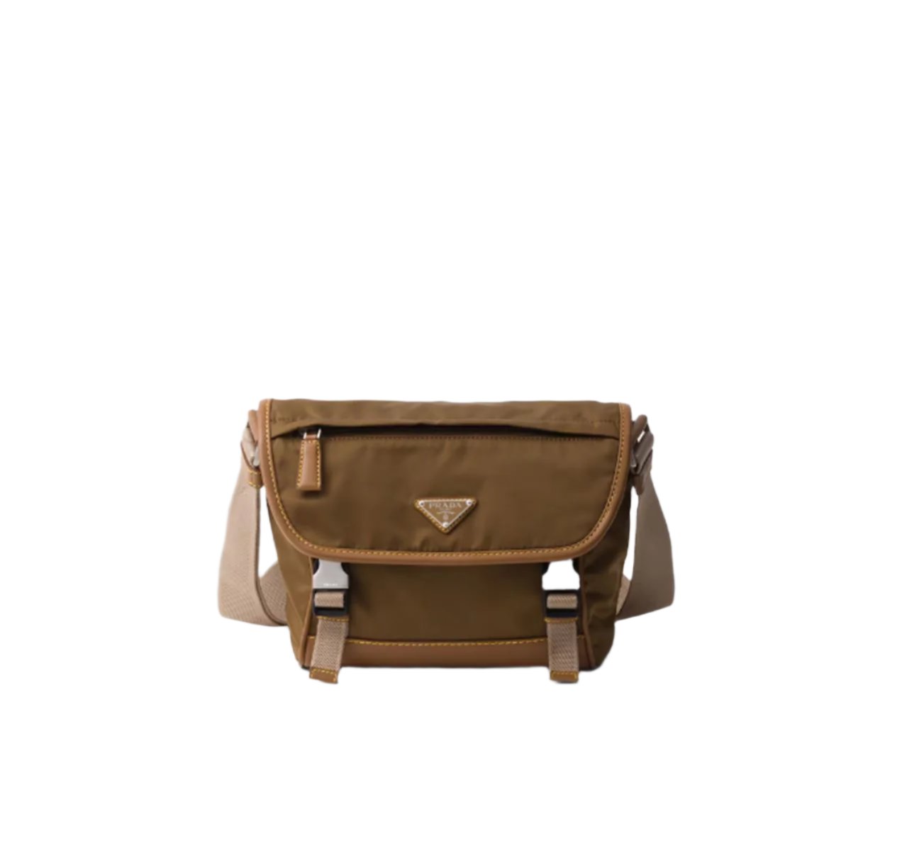 RE-NYLON AND LEATHER SHOULDER BAG - PRADA - Verso