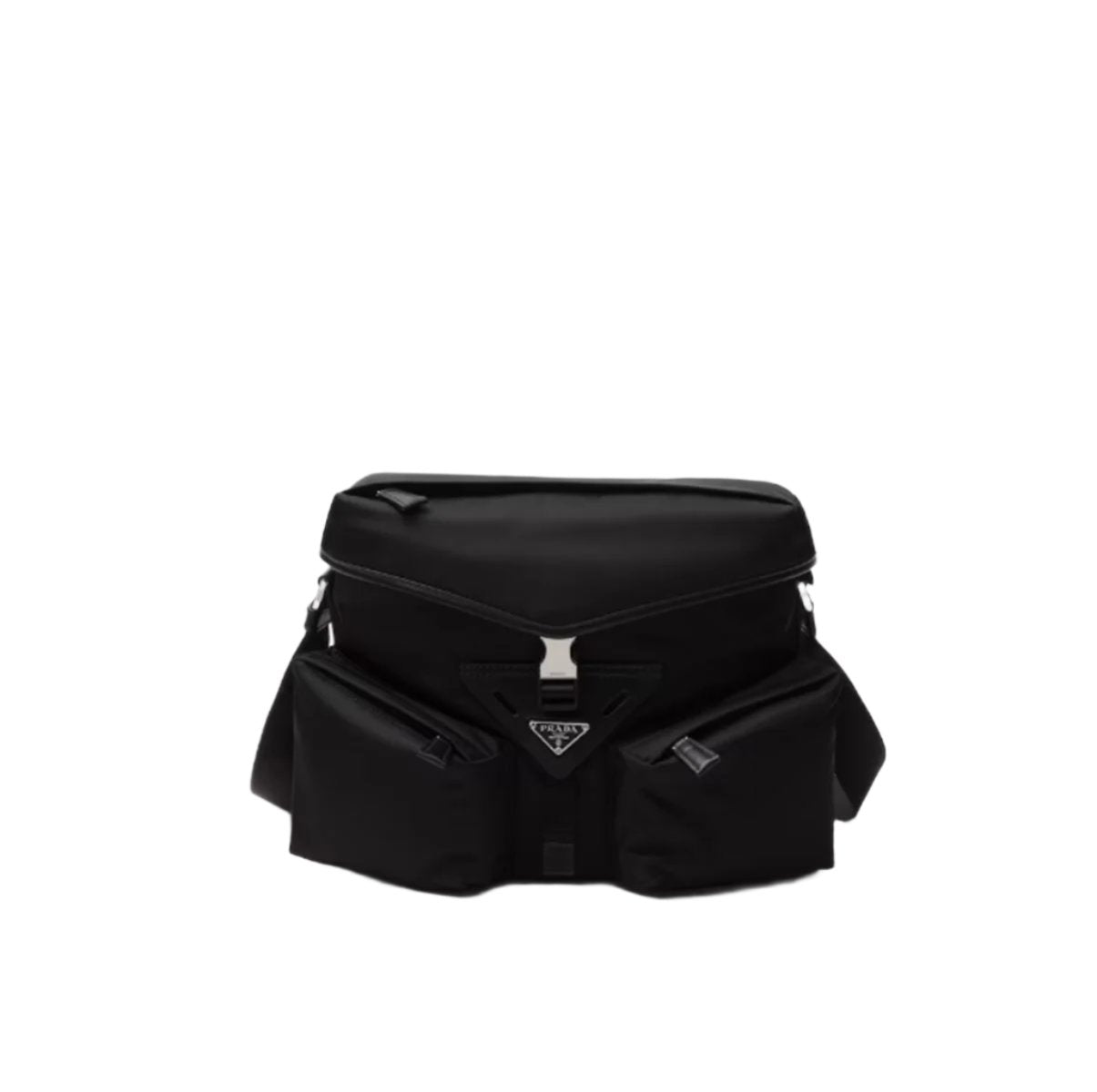 RE-NYLON AND LEATHER SHOULDER BAG - PRADA - Verso