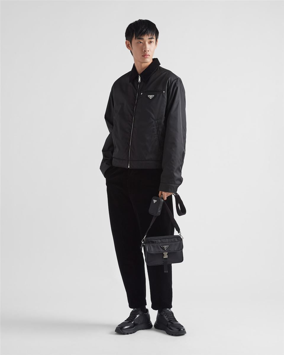 RE-NYLON AND SAFFIANO LEATHER SHOULDER BAG - PRADA - Verso