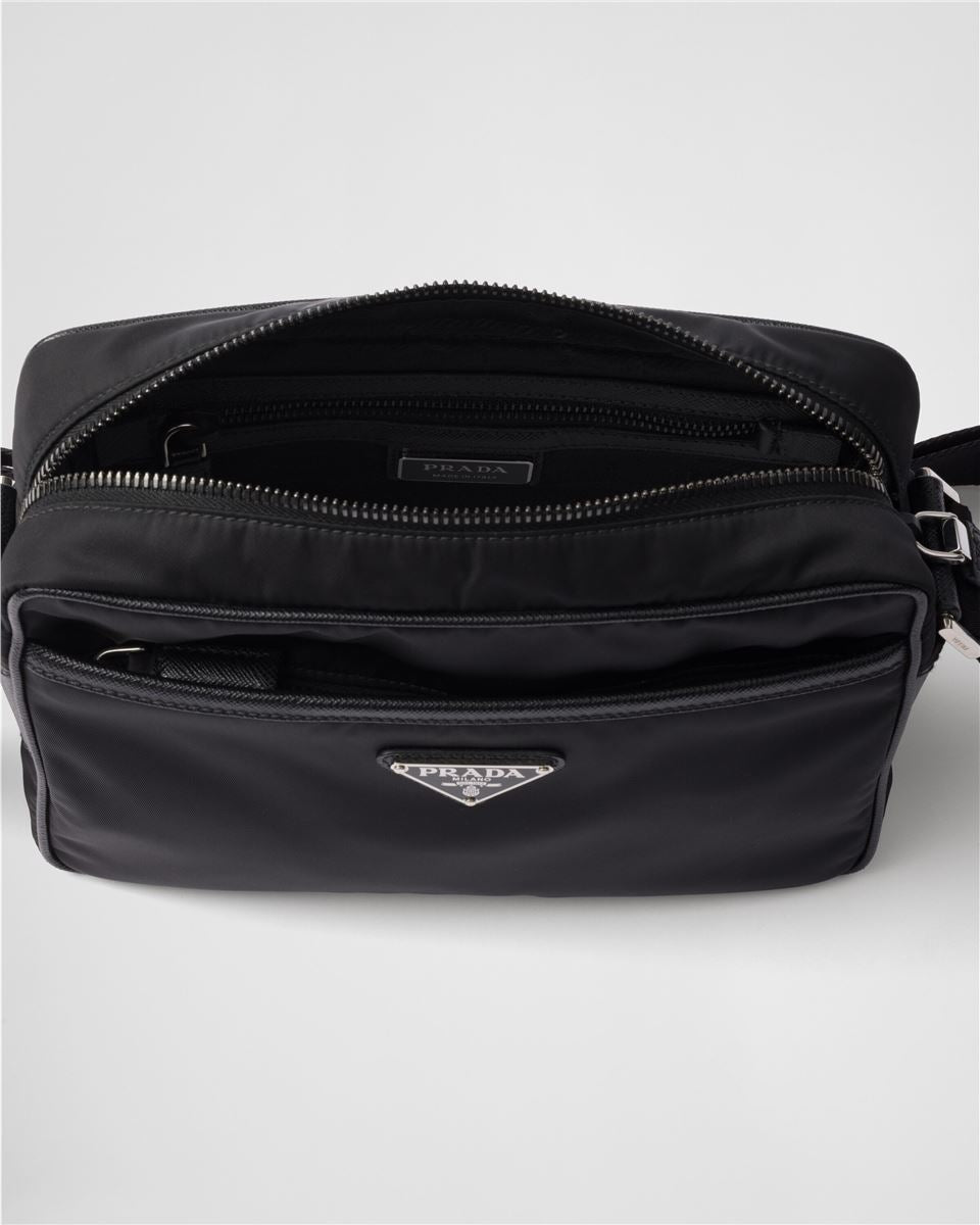Re-nylon and saffiano shoulder bag-PRADA-Verso