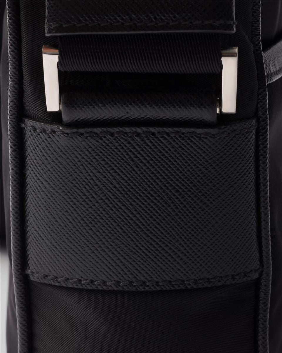 Re-nylon and saffiano shoulder bag-PRADA-Verso