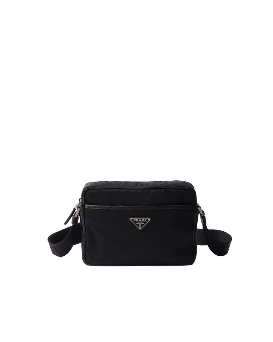Re-nylon and saffiano shoulder bag-PRADA-Verso