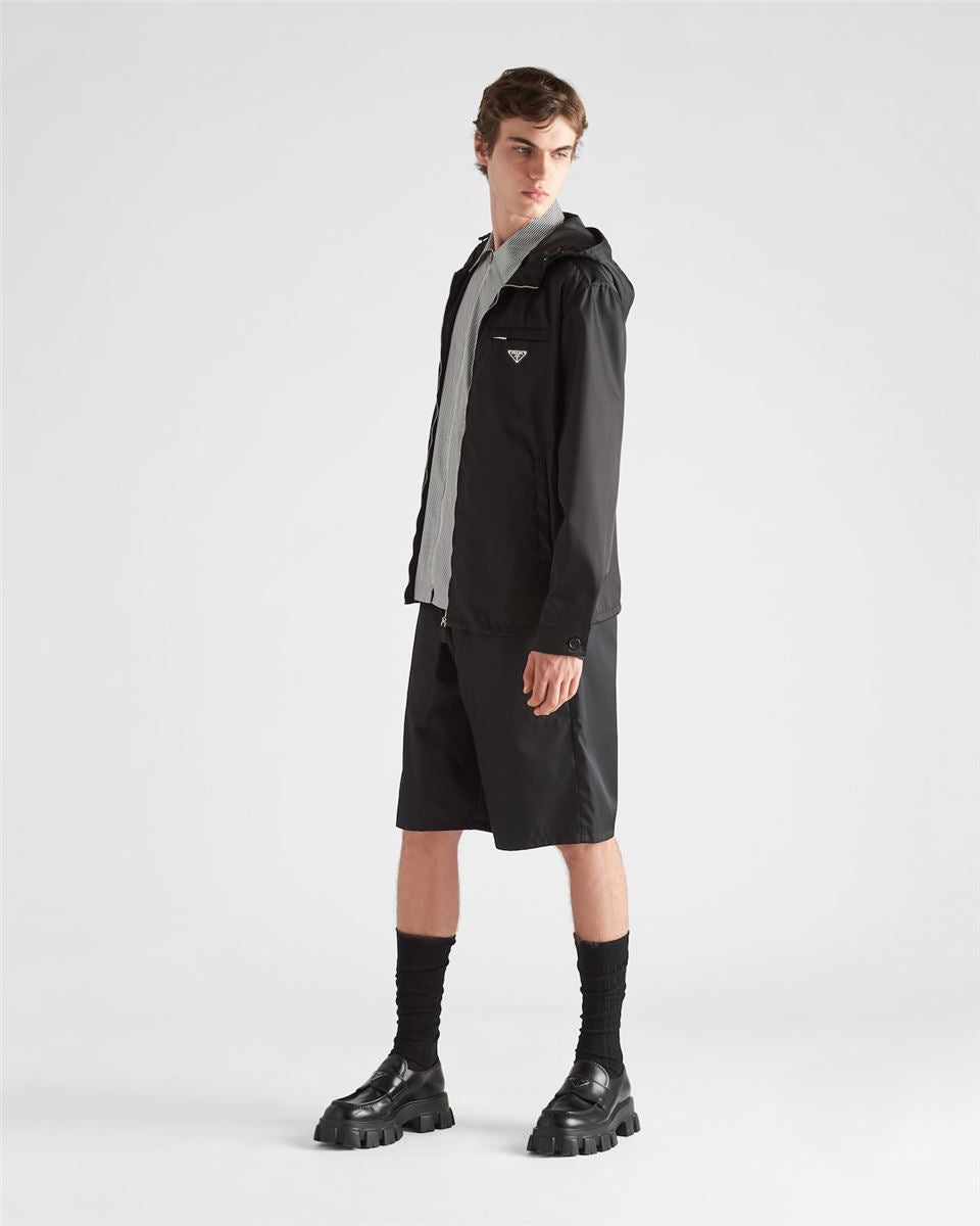 re-nylon hooded blouson jacket-PRADA-Verso