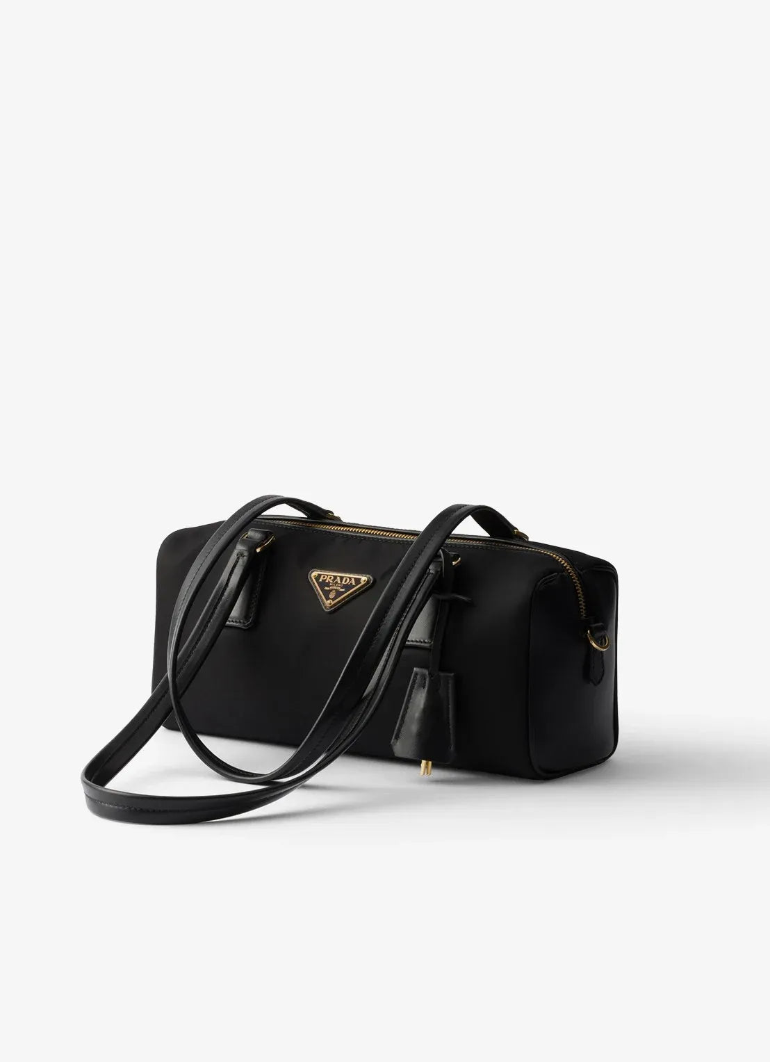 Re-nylon shoulder bag with leather details-PRADA-Verso