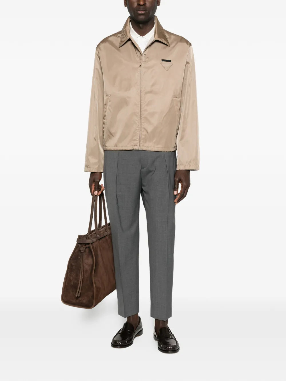 Re-nylon zip-up jacket-PRADA-Verso