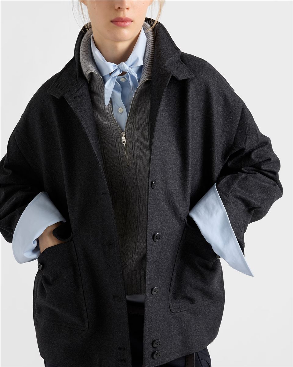 Re-wool blouson jacket-PRADA-Verso