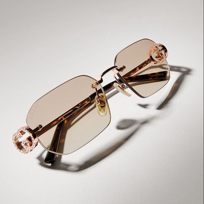 Rectangular-frame sunglasses-GUCCI-Verso