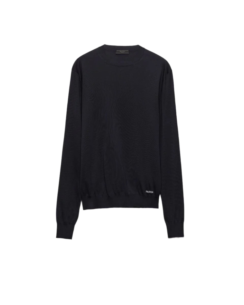 RECYCLED-SILK SWEATER - PRADA - Verso