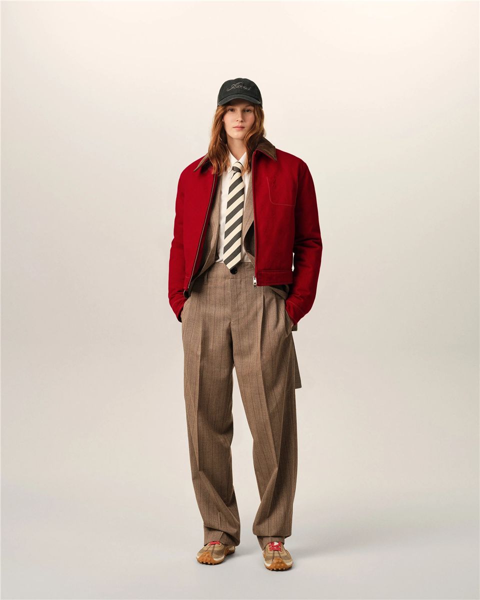 Red Cotton Zipped Jacket with Ami de Coeur-AMI-Verso