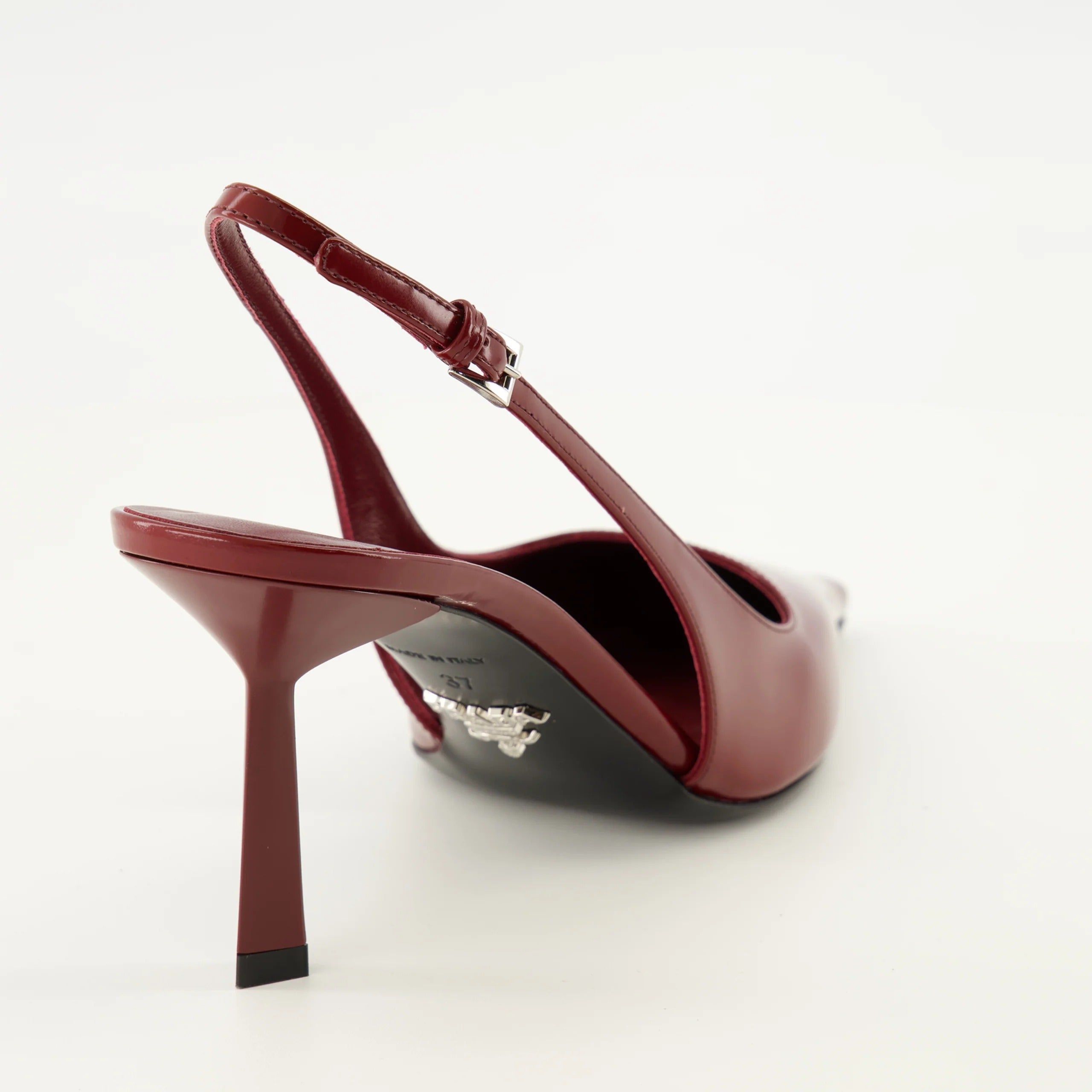 Red patent leather heels