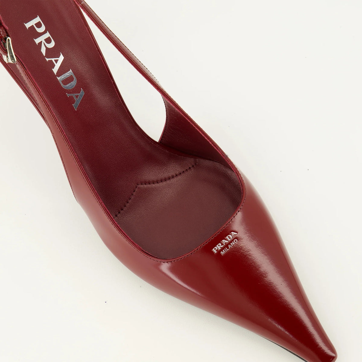 Red patent leather heels-PRADA-Verso